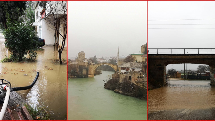 Jaka kiša donijela nevolje Mostarcima, najteže u Dubrovačkoj ulici