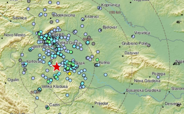 Zemljotresi na novogodišnje jutro, najjači je bio 3.3 po Richteru 