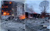 Zgrade u vatri: Pogledajte posljedice borbe u gradu kod Kijeva