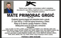 Mate Primorac stradao u saobraćajnoj nesreći