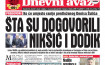 U dvobroju "Dnevnog avaza" čitajte: Šta su dogovorili Nikšić i Dodik